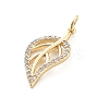 Brass Micro Pave Cubic Zirconia Pendants KK-Q029-02E-G-2