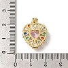 Rack Plating Brass with Cubic Zirconia Pendants KK-Z086-15G-03-3