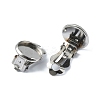 Tarnish Resistant 304 Stainless Steel Clip-on Earring Findings STAS-Q318-07P-2