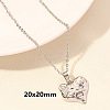 Stainless Steel Heart-Shaped Necklace Jewelry Luxury DIY Accessories PVD Vacuum Plating ZC7092-11-1