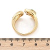 Brass Micro Pave Clear Cubic Zirconia Cuff Rings for Women Men RJEW-Z080-03G-5