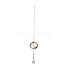 Moon & Teardrop Glass Hanging Suncatchers HJEW-I011-04G-1