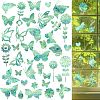 7PCS 3 Styles PVC Stickers Colorful Window Stickers Rainbow Prism Butterfly Flower Static Glass Window Stickers JX824A-1