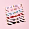 6Pcs 6 Colors Twisted Nylon Cord Silder Bracelets DIY-FS0008-93-7