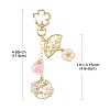 4Pcs 4 Styles Alloy Enamel Pendant Keychains HJEW-FS00052-4