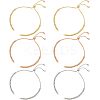 6Pcs 3 Colors Half Finished Brass Cubic Zirconia Slider Bracelets ZIRC-NB0002-02-1
