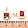 Brass with Cubic Zirconia Pendants KK-K339-01G-06-3