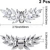 1Pair Alloy Rhinestone Shoe Buckle Clasps FIND-FG0001-18-2