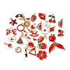 30Pcs 30 Style Light Gold Alloy Enamel Pendants ENAM-YW0001-81-3