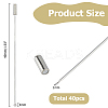 40Pcs Alloy & Stainless Steel Lapel Pins AJEW-HS0001-11-2