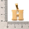 Ion Plating(IP) 304 Stainless Steel Rhinestone Pendants STAS-U035-01G-H-3