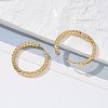 Ion Plating(IP) 304 Stainless Steel Grooved Hoop Earrings EJEW-M218-01C-G-2