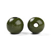 Painted Natural Wood Beads WOOD-A018-16mm-06-2