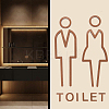 Acrylic Bathroom Door Public Signs Set DIY-WH0430-113A-5