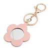 PU Leather Flower Mirror Keychain PW-WG16012-02-1