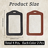 4Pcs 2 Colors Imitation Leather ID Card Holder AJEW-CL0001-09-2