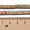Electroplated Frosted Non-magnetic Synthetic Hematite Beads Strands G-G089-A01-07-4