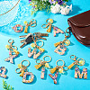 Alloy Resin Polygon Keychains KEYC-TADJ0002-03G-L-4