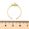 Ocean Theme Brass Micro Pave Cubic Zirconia Cuff Rings for Women RJEW-F184-17B-G-5