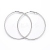Tarnish Resistant 201 Stainless Steel Hoop Earrings EJEW-F188-24P-E-1