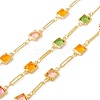 Handmade Brass Oval & Square Link Chain CHC-E025-42G-1