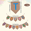 1 Set Word Happy Birthday Linen Hanging Banners Flags AJEW-SP0001-51A-2