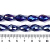 Transparent Electroplate Glass Beads Strands EGLA-N013-T10mm-B07-4