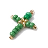 Glass Seed Beads Pendants PALLOY-MZ00378-4
