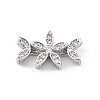 Brass Micro Pave Cubic Zirconia Spacer Beads LS-KK-K371-47B-P-1
