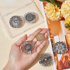 5Pcs 5 Style Vintage Flower Alloy Sweater Shawl Clips Brooches Set AJEW-GF0007-23-3