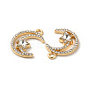 Rack Plating Alloy Crystal Rhinestone Pandants PALLOY-O106-04G-2