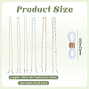 6Pcs 6 Styles Eyeglasses Chains AJEW-GF0011-55-2