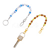 2Pcs Glass & Acrylic & Alloy Keychain KEYC-NB00028-1