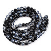 Transparent Crackle Baking Paint Glass Beads Strands DGLA-T003-01B-01-2