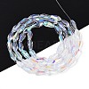 AB Color Plated Transparent Glass Teardrop Beads Strands LS-EGLA-T029-08A-2