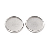 Non-Tarnish 316 Surgical Stainless Steel Cabochon Tray Settings STAS-I187-06D-P-2