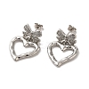 Brass Micro Pave Cubic Zirconia Dangle Stud Earrings EJEW-G381-06P-1