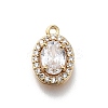 Brass Micro Pave Cubic Zirconia Pendants KK-D312-09G-02-1