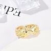 Rack Plating Brass Cuff Rings for Women RJEW-M028-61G-5