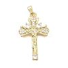 Brass Micro Pave Cubic Zirconia Pendants KK-P336-08G-1