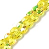 Transparent Electroplate Glass Beads Strands GLAA-Q099-F01-06-1