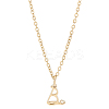 1pc 304 Stainless Steel Letter Pendant Necklaces NJEW-LP0001-39B-G-1