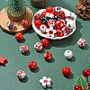 70Pcs 14 Styles Printed Wood Round Beads with 10M Jute Cord WOOD-YW0001-18-5