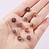 25Pcs 5 Colors Ion Plating(IP) Frosted 201 Stainless Steel European Beads STAS-SZ0001-93-3