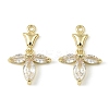 Brass Micro Pave Cubic Zirconia Pendants LS-KK-C107-18B-G-1