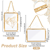 Olycraft 2Pcs 2 Style Brass Glass Hanging Photo Frame HJEW-OC0001-34-2