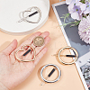 MAKERER 4Pcs 4 Style Alloy Hollow Heart & Ring Hair Pin PHAR-GO0001-01-3