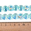 Electroplate Transparent Glass Beads Strands X-EGLA-N056-01A-03-4