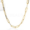 201 Stainless Steel Minimalist Paperclip Chain Necklaces for Women PQ9782-6
