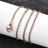 304 Stainless Steel Cable Chain Necklace Making STAS-P045-01RG-A-2